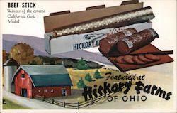 Hickory Farms Beef Stick advertisement Postcard