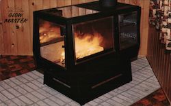 Glowmaster Free Standing Glass Fireplace ad Advertising Postcard Postcard Postcard