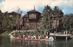 Frontierland, canoes, fort Orlando, FL Disney Postcard Postcard Postcard