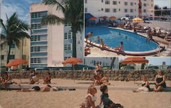 Blue Waters Hotel, pool and beach Postcard