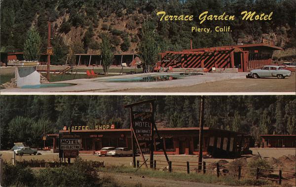 terrance garden motel piercy ca postcard cardcow com