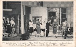 Showroom scene Broadway Play The Fifth Season, Chester Morris and Joseph Buloff Postcard