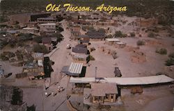 Aerial view of Old Tuscon constructed 1939 for filming Arizona era 1859, movie studio, theme park Tucson, AZ Postcard Postcard Postcard