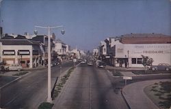 Divided highway on University Avenue, Knauss Appliances Frigidaire Postcard