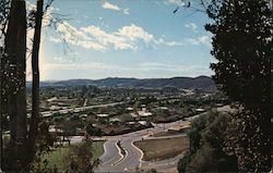 Valley as seen from Puddingstone State Park Area, freeway below Pomona, CA Postcard Postcard Postcard