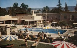 The Oaks Hotel and Bungalows, pool Postcard