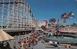 Santa Cruz Beach Amusement Park Postcard