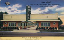 Time Motel Compton, CA Postcard Postcard Postcard