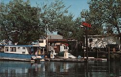 Safeway Jr. General Store, Shell gas station at dock, New Hope Landing Campground Walnut Grove, CA Postcard Postcard Postcard