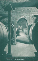 Beringer Bros. Natural Underground Tunnels. Saint Helena, CA Postcard Postcard Postcard