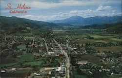 Bird's Eye View of St. Helena and Mt. St. Helena Saint Helena, CA Postcard Postcard Postcard