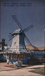 Typical Windmill Bakery Store - Van De Kamp's Postcard