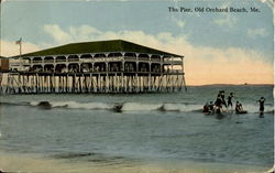 The Pier Old Orchard Beach, ME Postcard Postcard