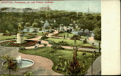 Panorama Of The Public Garden Postcard