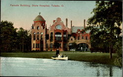 Female Building, State Hospital Postcard