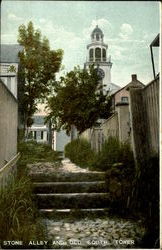 Stone Alley And Old South Tower Postcard