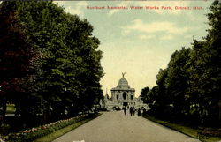 Hurlburt Memorial, Water Works Park Postcard