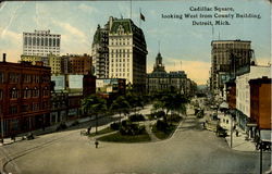 Cadillac Square Detroit, MI Postcard Postcard