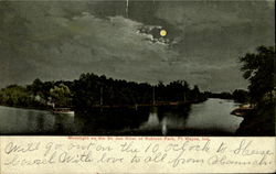 Moonlight On The St. Joe River , Robinson Park Fort Wayne, IN Postcard Postcard