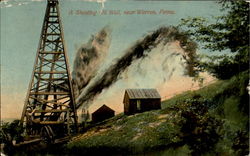 A Shooting Vil Well Warren, PA Postcard Postcard