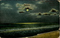 Moonlight View Revere Beach, MA Postcard Postcard