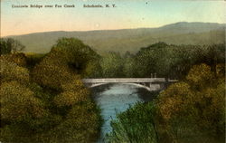 Concrete Bridge Over Fox Creek Schoharie, NY Postcard Postcard