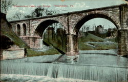 Wissahickon Creek And Bridge Philadelphia, PA Postcard Postcard