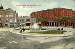 Fountain Square And Newtonian Hotel Postcard