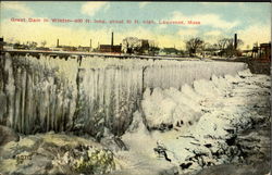 Great Dam In Winter Postcard