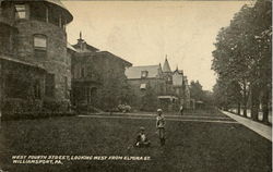 West Fourth Street, Elmira St Williamsport, PA Postcard Postcard