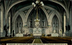 Interior Of S. S. Peter And Paul Catholic Church Sandusky, OH Postcard Postcard