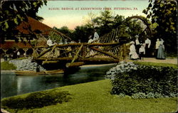 Rustic Bridge At Kennywood Park Postcard