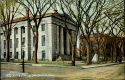 City Hall & Library Postcard