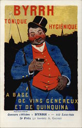 Byrrh Tonic Fishing Rod French Advertising A. Gauret Postcard Postcard Postcard