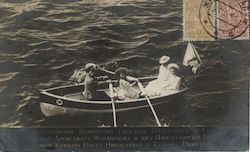 Russian Tsar Empress Princesses Boating Postcard Postcard Postcard