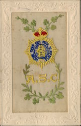 Embroidered Silk ASC Badge Postcard