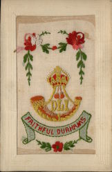 Embroidered Silk Durhams Novelty Postcard