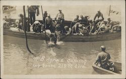 1915 Naval Diver Jack Agraz USS F-4 Submarine "Skate" Disaster Hawaii Honolulu, HI Postcard Postcard Postcard