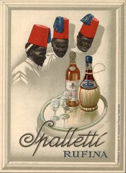 Black Advert Spaletti Wine Italian Postcard