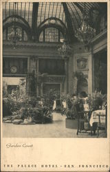 Garden Court, The Palace Hotel Postcard