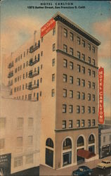 Hotel Carlton, 1075 Sutter Street, San Francisco California Postcard Postcard Postcard