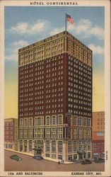 Hotel Continental Kansas City, MO Postcard Postcard Postcard