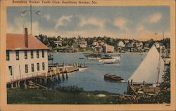 Boothbay Harbor Yacht Club Maine Postcard Postcard Postcard