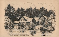 Dining Hall and Director's Headquarters Camp Winona Postcard