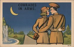 Comrades in Arms Comic Postcard Postcard Postcard