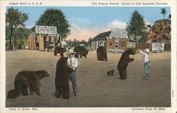 Oldest Well in U.S.A.: Old Pigeon Ranch, Ruins of Old Spanish Fortress Postcard