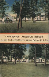 Camp Beaver, located in beautiful Beaver Springs Park, Anderson, Missouri Postcard Postcard Postcard