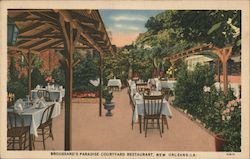 Broussard's Paradise Courtyard Restaurant, New Orleans, LA Louisiana Postcard Postcard Postcard