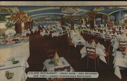 Iceland Restaurant, New York's Largest Scandinavian Restaurant Postcard Postcard Postcard