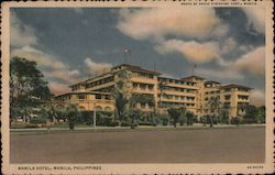 Manila Hotel Philippines Southeast Asia Postcard Postcard Postcard